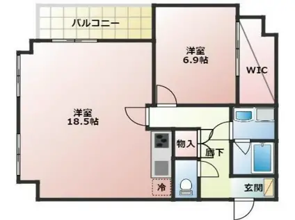 アズ三宿レジデンス(1LDK/3階)の間取り写真