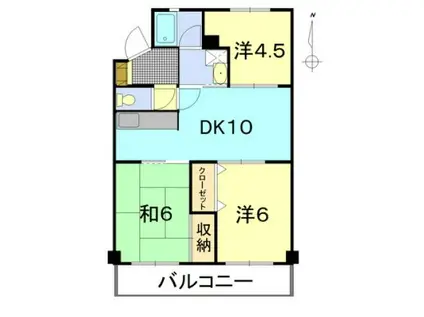 ピュアマンション(3DK/3階)の間取り写真