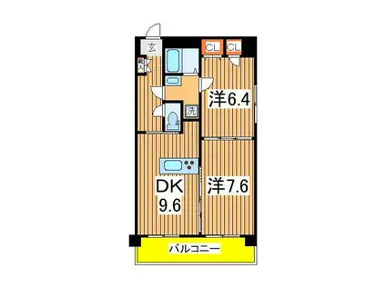 I.BIS柏の葉(2DK/3階)の間取り写真