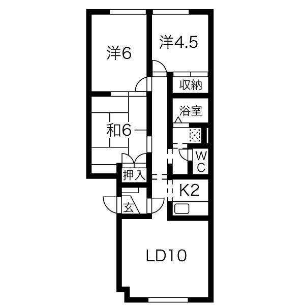 メイユール27(3LDK/2階)の間取り写真