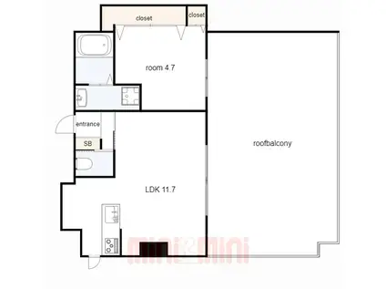 メインステージ甲子園口(1LDK/5階)の間取り写真