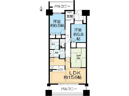 ガーデンヒルズ千里中央(3LDK/5階)の間取り写真