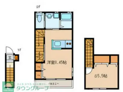 ハイツH&M916321(ワンルーム/2階)の間取り写真
