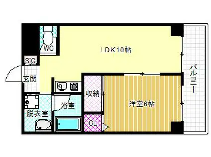 レバンガ天神橋AP(1LDK/5階)の間取り写真