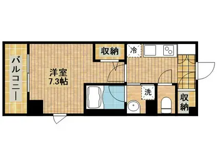 VIVACE(1K/3階)の間取り写真