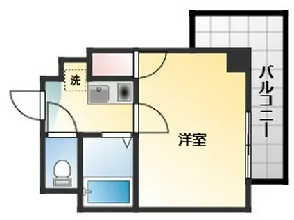 ハートフル藤井寺(1K/5階)の間取り写真