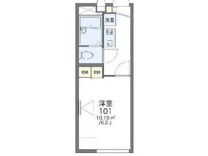 レオパレスイルソーレ(1K/1階)の間取り写真