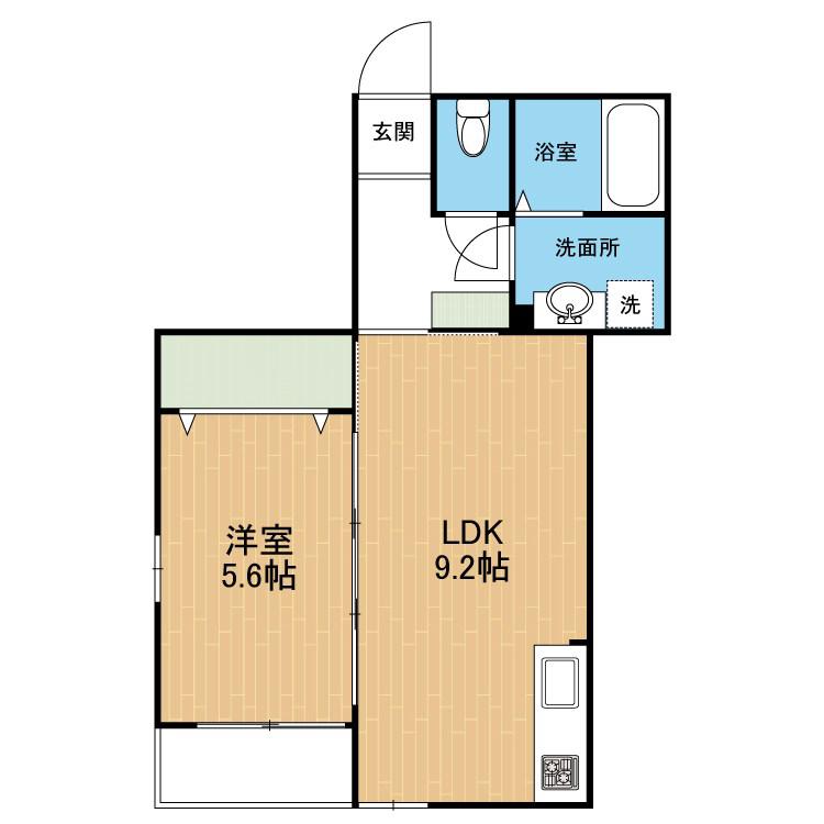 アヴェニール錦ヶ丘(1LDK/3階)の間取り写真