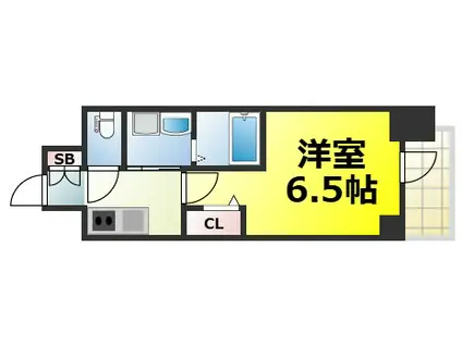 アドバンス難波南ワイズ(1K/13階)の間取り写真