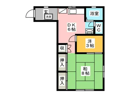 石井アパート(2DK/1階)の間取り写真