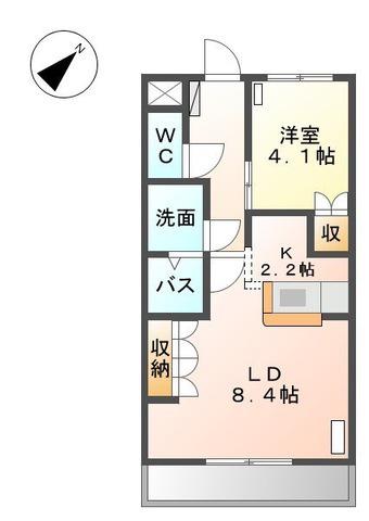 ベルフォーレ(1LDK/1階)の間取り写真