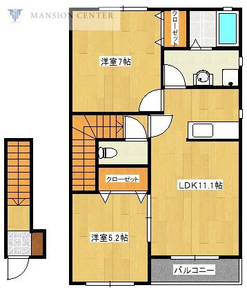 フレーズI(2LDK/2階)の間取り写真