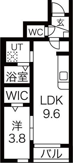 エリーゼ花巻(1LDK/1階)の間取り写真