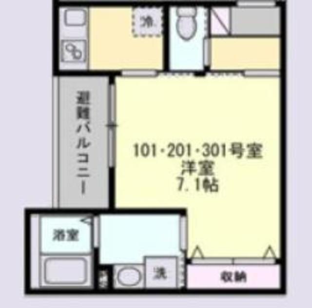 ベイルーム相模原ファイン(1K/1階)の間取り写真