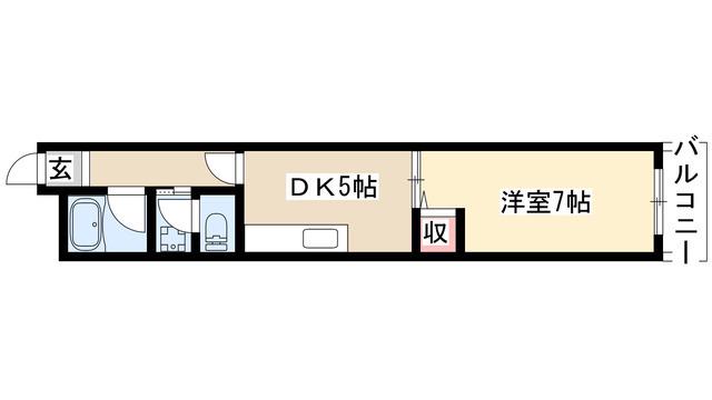 アーバンライフ金山II(1DK/6階)の間取り写真