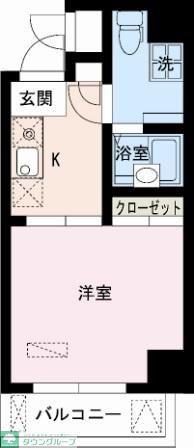 レジディア大井町(1K/10階)の間取り写真