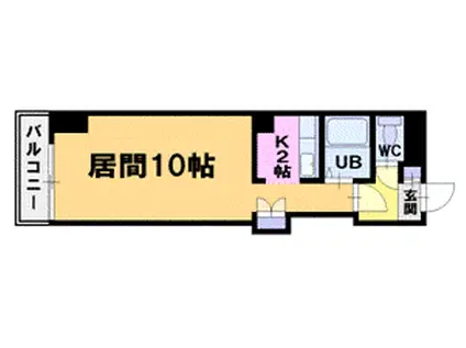 ブランシェ竹栄(1K/3階)の間取り写真