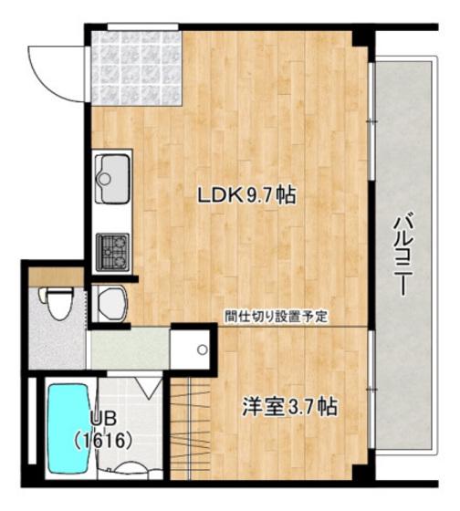 バール千田町ビル(ワンルーム/5階)の間取り写真