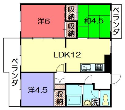 東大路高野第3(3LDK/1階)の間取り写真