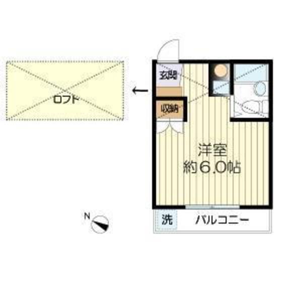 シャトレーシブヤ(ワンルーム/1階)の間取り写真