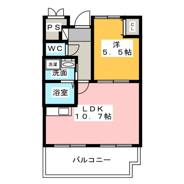ザ・レジデンス元魚(1LDK/9階)の間取り写真