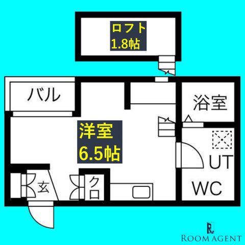 LE COCON東中島町(ワンルーム/1階)の間取り写真