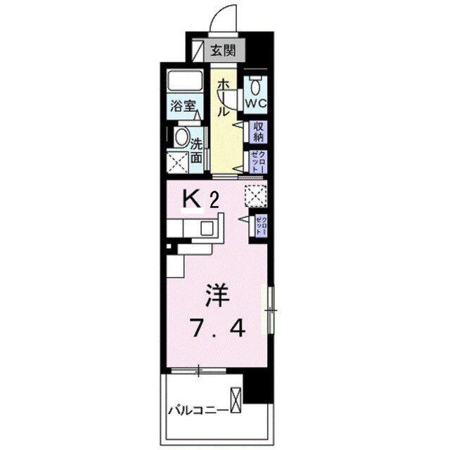 グランデ新宿(ワンルーム/5階)の間取り写真