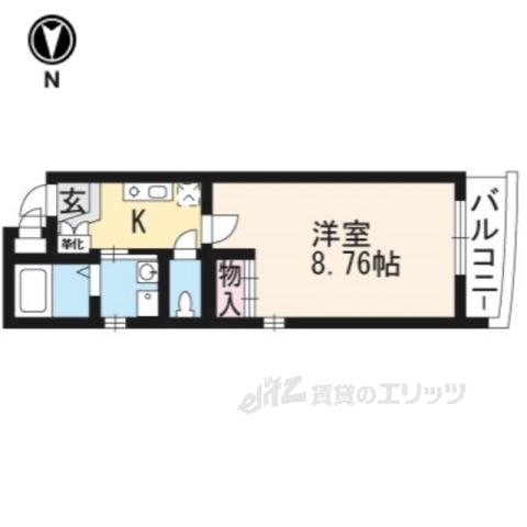 フォーブル高倉(1K/2階)の間取り写真
