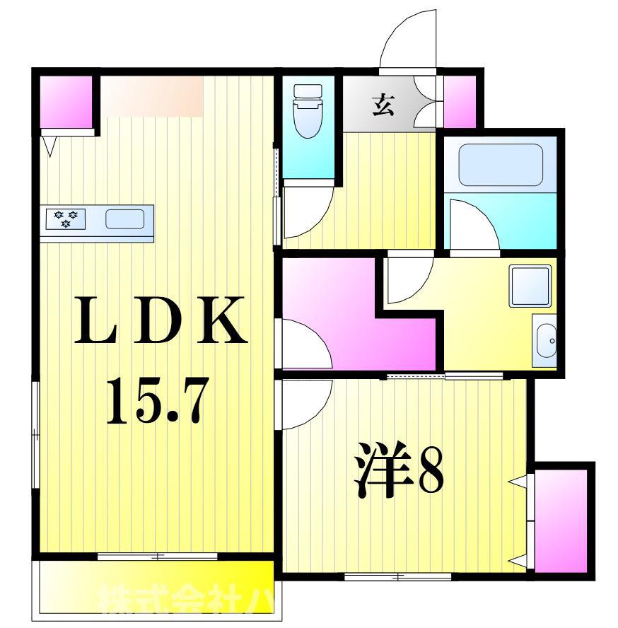 ラ・フェリーチェ(1LDK/1階)の間取り写真