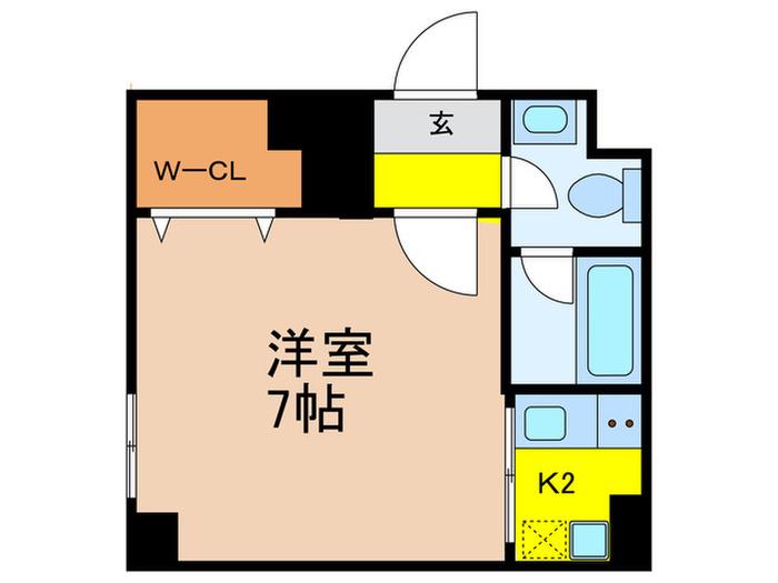 プレステージ駒場(1K/1階)の間取り写真