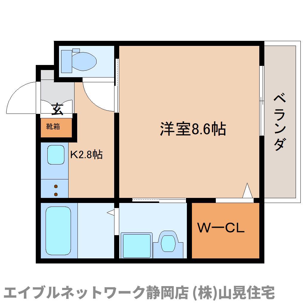 アロンジェ(1K/2階)の間取り写真