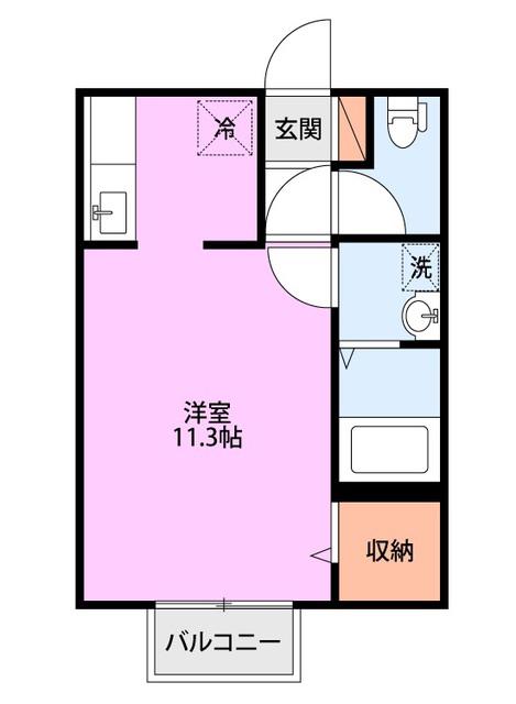 SERAFY(ワンルーム/1階)の間取り写真