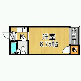 セヴィア城東(ワンルーム/1階)の間取り写真