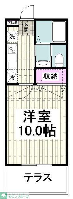 エスポワール・港南II(1K/1階)の間取り写真