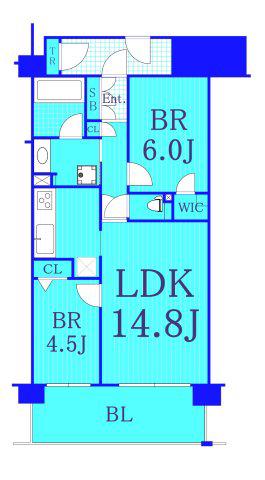 ラ・ヴィータシティ(2LDK/3階)の間取り写真