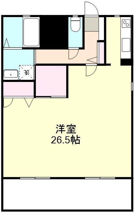 COURT CLAN A棟(ワンルーム/1階)の間取り写真