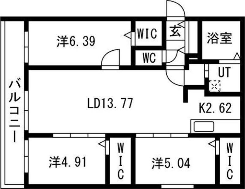 CIEL幌平橋(3LDK/5階)の間取り写真
