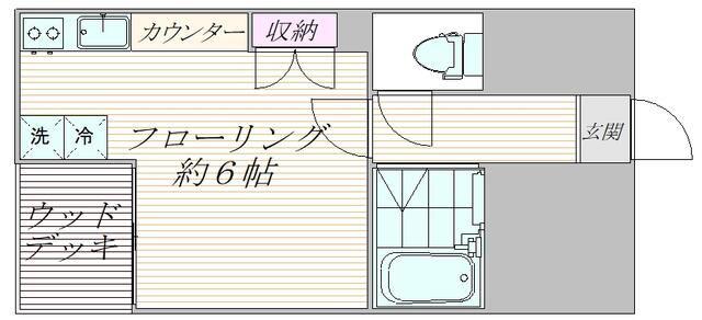 サザンクロス板橋II(ワンルーム/1階)の間取り写真