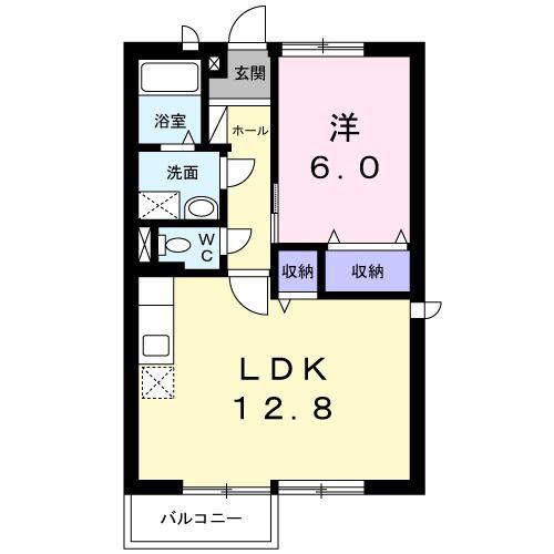 アーバンコート城南(1LDK/1階)の間取り写真