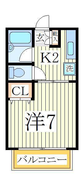 オーディーン寿(1K/1階)の間取り写真