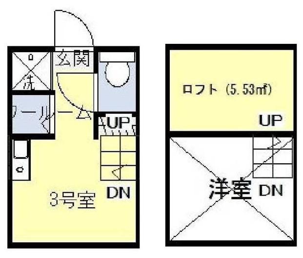 アーバンレジス(ワンルーム/2階)の間取り写真