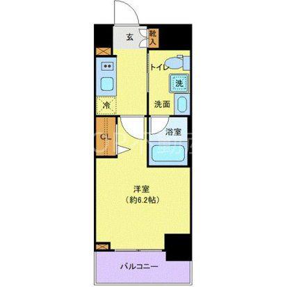 ステージグランデ本千葉(1K/3階)の間取り写真