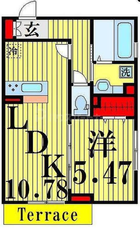 ファミユ A(1LDK/1階)の間取り写真