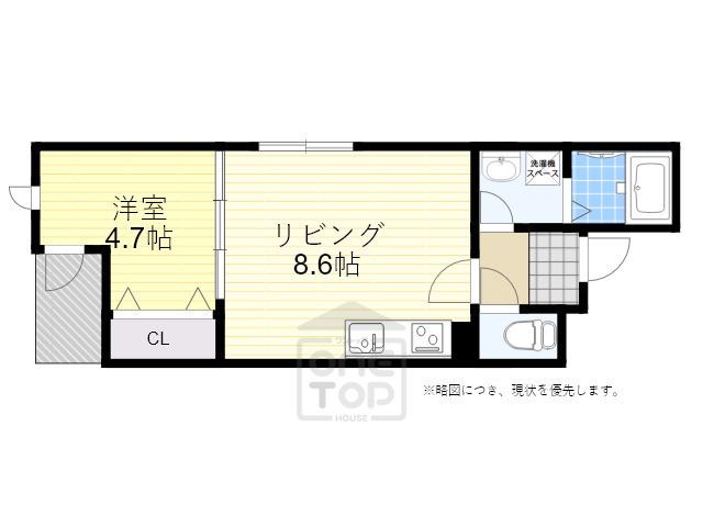 LA-CREA曽根(1LDK/3階)の間取り写真