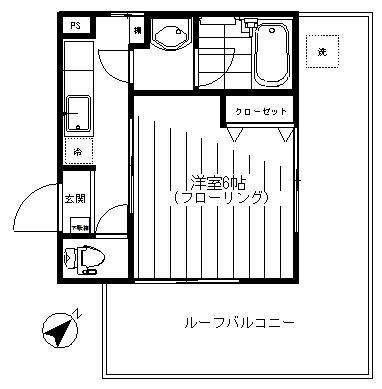 コーポ後藤(1K/5階)の間取り写真
