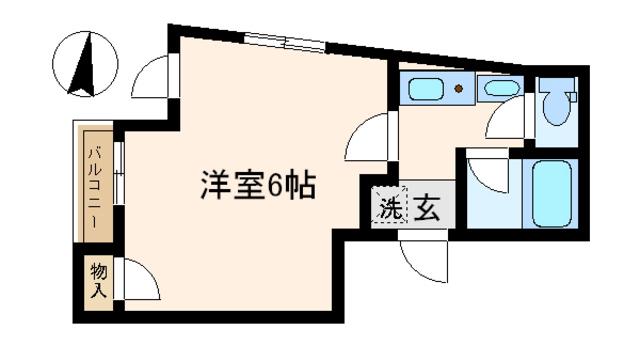 中野弥生町 APTI(1K/1階)の間取り写真