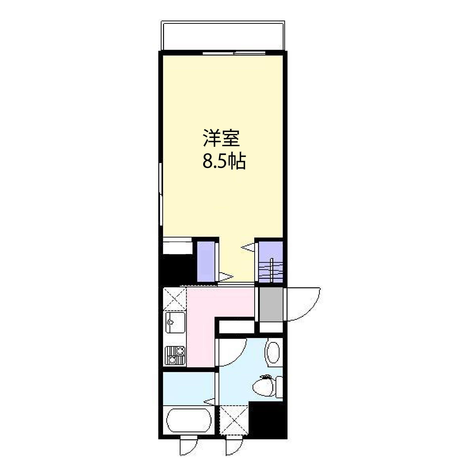 フェリーチェ姫路駅前(1K/4階)の間取り写真
