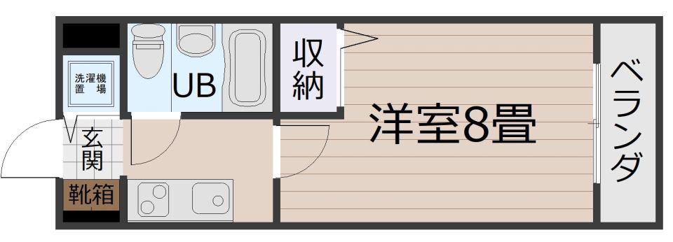東和館鹿児島(1K/4階)の間取り写真