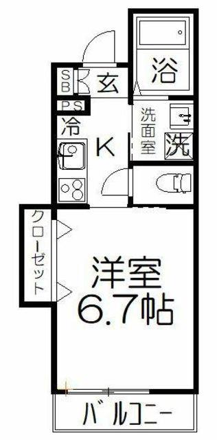 CORNERSOLEIL(1K/3階)の間取り写真