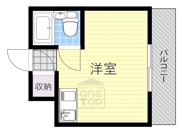 ハイツトレイン(ワンルーム/4階)の間取り写真